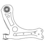 BRACCIO ANT. SX SENZA SNODO CADDY >18 - 5C0407151B