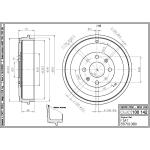 TAMBURO FRENO G.PUNTO 1.3 MJ /CORSA D - TF253 -  55701380