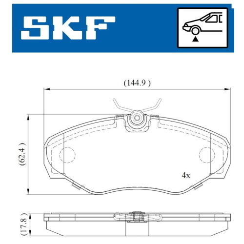 PASTIGLIE FRENO ANT. TRAFIC 02> ANT. - LP1695 - 2309902 - FVR1515