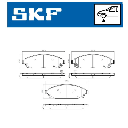 PASTIGLIE FRENO ANT. GRAND CHEROKEE III 04> - LP1931 - 2425001 - FDB4002  