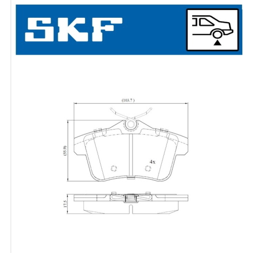 PASTIGLIE FRENO POST. 3008 09> - LP2180 - 2492201 - FDB4224 