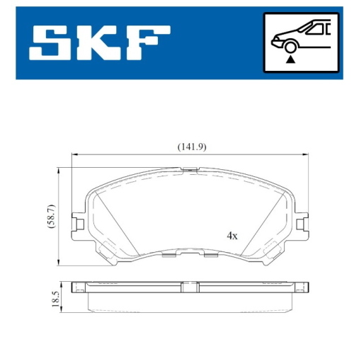 PASTIGLIE FRENO ANT. SCENIC 16> - LP3275 - 2234701 - FDB4869 