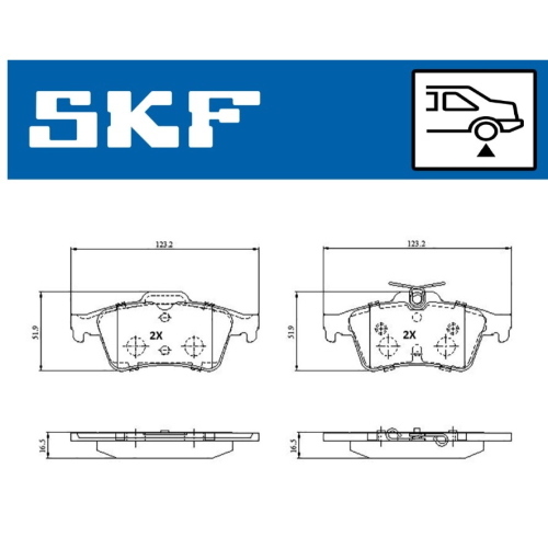 PASTIGLIE FRENO POST. PEUGEOT 508  10>  - LP3303 - 2521801 - FDB4935