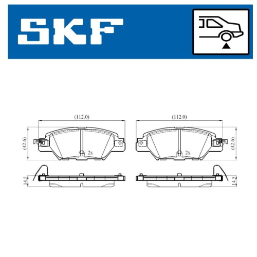 PASTIGLIE FRENO POST. CX5 14>  LP3394 - 2233201 - FDB5116