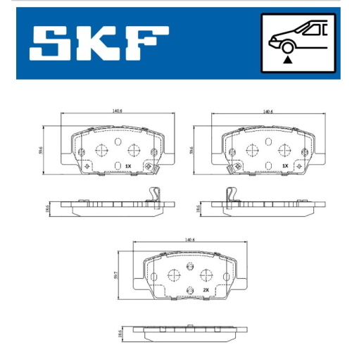 PASTIGLIE  FRENO ANT. MOKKA 12>  LP3482 - 2231102 - FDB4914