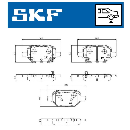 PASTIGLIE FRENO POST. MOKKA 12> LP3611 - 2293001 - FDB5215