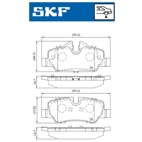 PASTIGLIE FRENO POST. MINI 13>  LP2762 - FDB4946 - 2598001 
