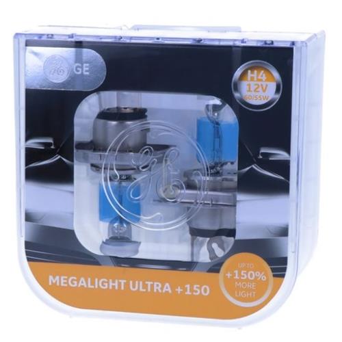 KIT DUE LAMPADE 12V 60/55W H4   MEGALIGHT + 150%    - 12342RVS2 - 64193NL
