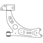 BRACCIO ANT. SX SENZA SNODO PASSAT 10>  5N0407151