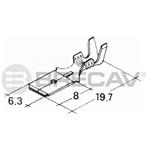 TERMINALE LAMELLARE OTTONE MASCHIO [ 6.3 X 19.7 ] - L1011