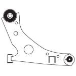 BRACCIO ANT. SX CON SNODO  MATRIX 02> - 5450017000
