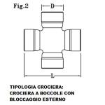 CROCIERA CARDANICA CITROEN 11 CV /15 CV - 27.00X60.00 - 