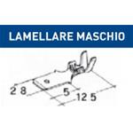 TERMINALE LAMELLARE OTTONE MASCHIO [ 2.8 X 12.5 ] - L1009