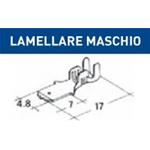 TERMINALE LAMELLARE OTTONE MASCHIO [ 4.8 X 17 ] - L1010
