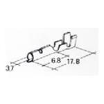 TERMINALE LAMELLARE OTTONE MASCHIO [ 3.7 X 17.8 ] - L1014