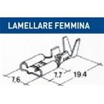 TERMINALE LAMELLARE OTTONE FEMMINA [ 7.6 X 19.4 ] - L1004