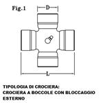 CROCIERA CARDANICA  AGCO - MASSEY FERGUSON  - 22.00X54.80 - 3764686M1